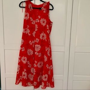 Vince Camuto Red Floral Dress